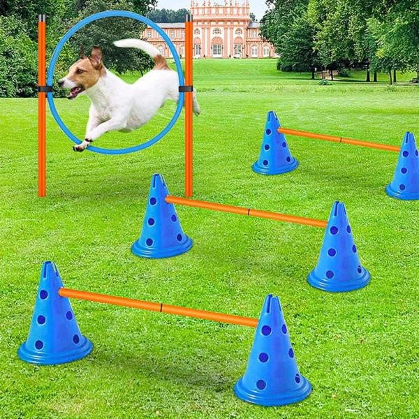 Dog Agility Hurdle Set Medium Large Dog Training Bars Outdoor Obedience Sports Dog Game Exercise Training Equipment