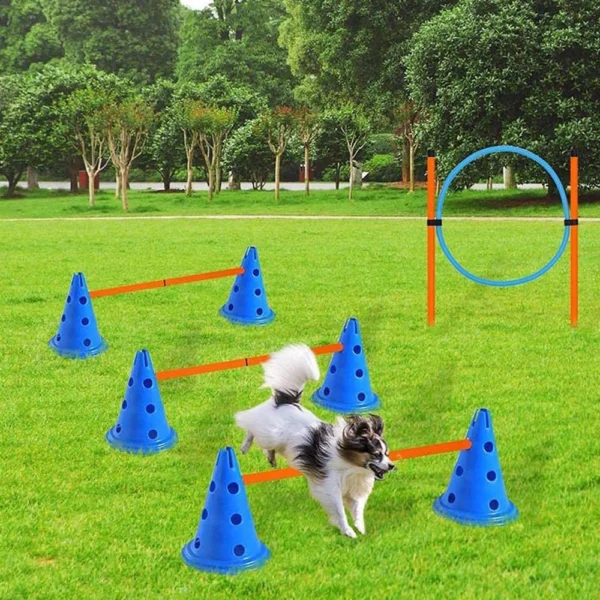 Dog Agility Hurdle Set Medium Large Dog Training Bars Outdoor Obedience Sports Dog Game Exercise Training Equipment
