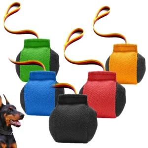 Interactive Dog Training Toy Multi Colors Dog Exercise Tug Toys Durable Dog Bite Ball Toy Puppy Pet Aggressive Chewers Agility