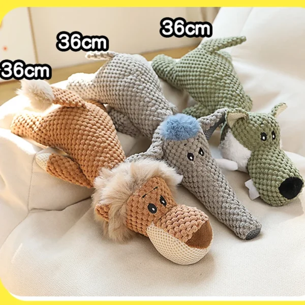 Pet Toys Lion Tiger Elephant Inner Sound Dog Toys Soft Plush Pet Toys for Dog Teeth Health Care