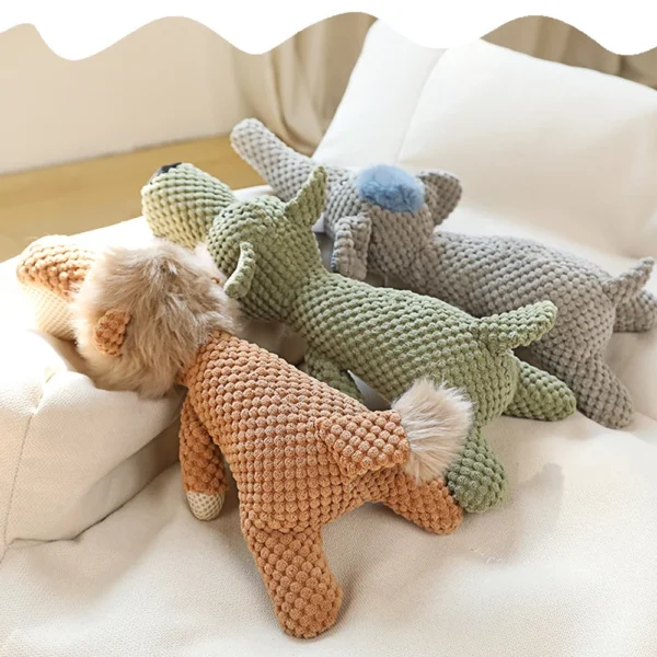 Pet Toys Lion Tiger Elephant Inner Sound Dog Toys Soft Plush Pet Toys for Dog Teeth Health Care