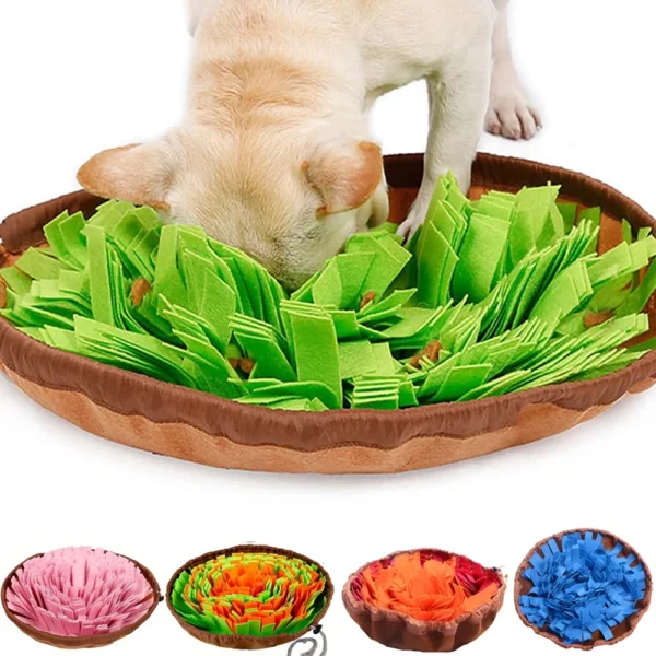 Felt Pet Dog Snuffle Mat Nose Smell Training Pet Puzzle Sniffing Pad Mat Dog IQ Training Slow Feeder Mat Pressure Release