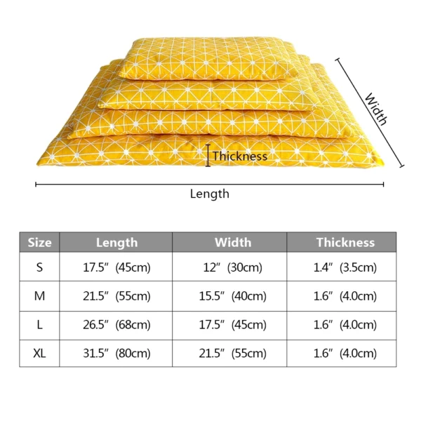 Pet Sleeping Bed Mat Small Large Dog Cage Blanket Mattress with Cotton Filling Cat Cushion Bed