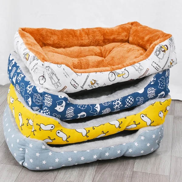 Cat Dog Bed Fleece Dog Mat Washable Cotton Cushion Pet Sofa Bed Cat Mat Dog Sleeping Bed Four Season