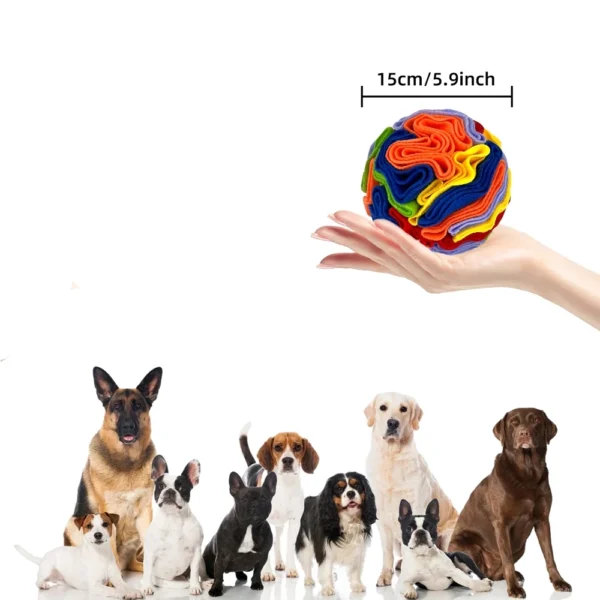 15cm Dog Snuffle Ball Toys Dog Food Snack Feeder Pet IQ Training Toys Pet Round Olfactory Bulb Ball Puzzle