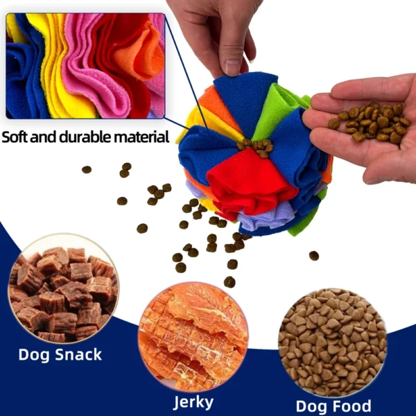 15cm Dog Snuffle Ball Toys Dog Food Snack Feeder Pet IQ Training Toys Pet Round Olfactory Bulb Ball Puzzle