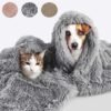 Long Plush Pet Mats Soft Dog Cat Blankets Reversible Dog Bed Warm Cat Blanket Pet Supplies
