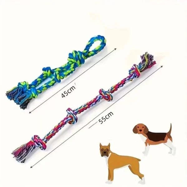 Cotton Rope Dog Toy Interactive Braided Pet Bite Knot Big Dog Teeth Grinding Toys
