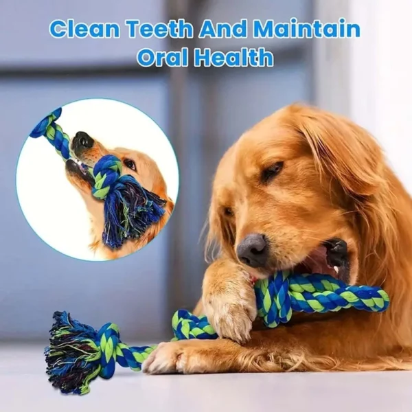 Cotton Rope Dog Toy Interactive Braided Pet Bite Knot Big Dog Teeth Grinding Toys