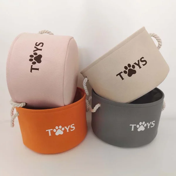 Collapsible Storage Basket Dormitory Home Living Room Organizing Box Dog Toys Storage Basket