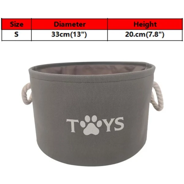 Collapsible Storage Basket Dormitory Home Living Room Organizing Box Dog Toys Storage Basket