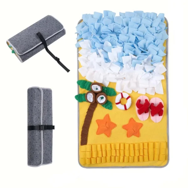 Dog Puzzle IQ Training Toy Pet Snuffle Mat Nose Smell Training Sniffing Pad Mat Anti Slip Bottom