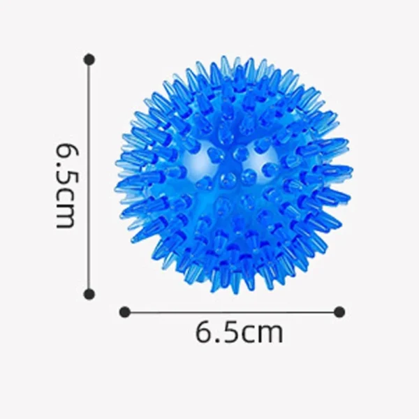 TPR Dog Ball Toy High Elastic Squeak Sound Pet Toy Spikes Float Bite Resistance Teeth Clean Tool