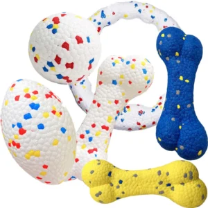 Interactive Dog Ball Toy Floating Pet IQ Training Toy Bone Shape High Elastic Dog Toy Bite Resistant