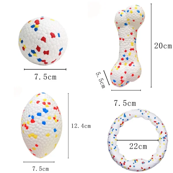 Interactive Dog Ball Toy Floating Pet IQ Training Toy Bone Shape High Elastic Dog Toy Bite Resistant