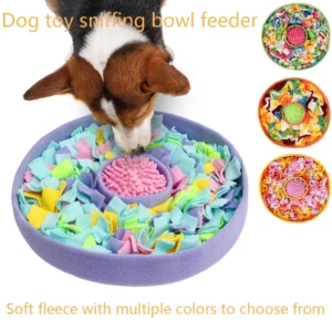 Round Dog Nose Training Toys Pet Sniffing Bowls Feeder Puzzle Dog Exercises IQ Develop Tool