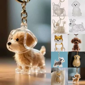 Transparent Dog Hair Storage Box Animal Pendant Commemorative Dust Proof Collection Toys Dog Shaped