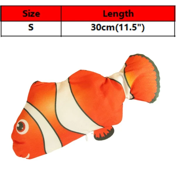 Automatic Fish Cat Toy with Free Catnip USB Rechargeable Plush Teasing Cat Jumping Toys