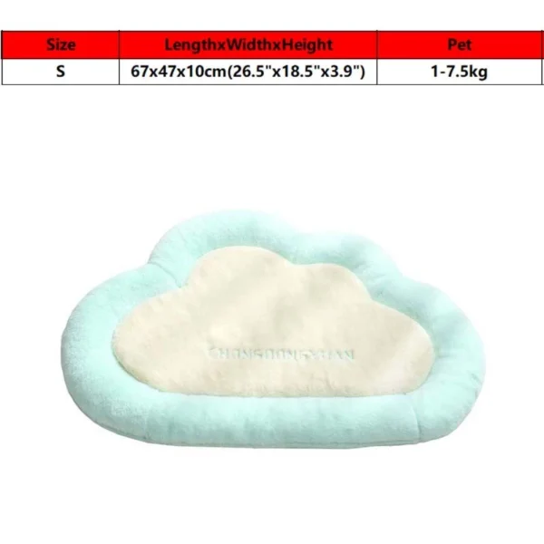 Sweet Cloud Shape Pet Cat Nest Dog Mat Plush Pillow Cat Bed Mat Removable Washable