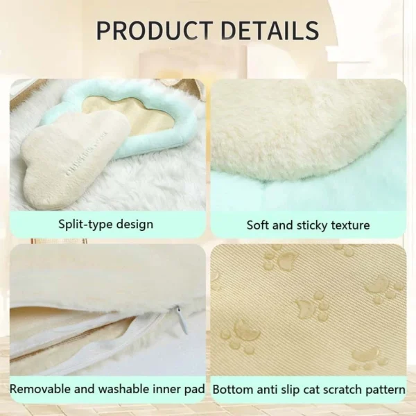 Sweet Cloud Shape Pet Cat Nest Dog Mat Plush Pillow Cat Bed Mat Removable Washable