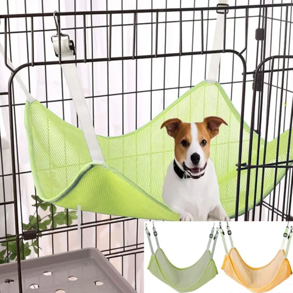 Breathable Mesh Pet Hammock Dog Cage Hanging Bed Adjustable Cat Hanger Bed Sleeping Hammocks