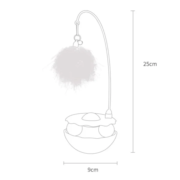 Cute Tumbler Cat Toy with Catnip Ball Teasing Cat Stick Sound Bell Replaceable Kitty Feather Toys