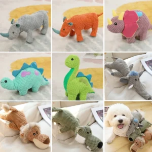 Comfortable Plush Sound Squeaker Dog Toy Pet Teeth Grinding Pet Play Toy Cute Animal Shaped