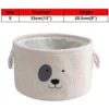 Cartoon Round Storage Basket Soft Velvet Large Capacity Home Snacks Pet Toys Organizing Box