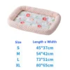 Pet Ice Cooling Mat Dog Summer Cool Bed Cat Nest Dog Cooling Mat Ice Nest Silk Mat Pink Green Blue