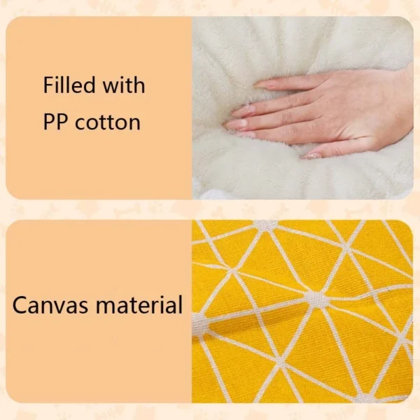 Fluffy Round Pet Cat Bed Mat Comfortable PP Cotton Circle Puppy Small Dog Sleeping Rest Bed