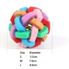Dog Ball Toy Rainbow Ball TPR Bell Sound Woven Teeth Grinding Pet Interactive Chew Toys