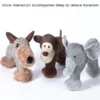 Cute Dog Bite Toy Pet Teeth Grind Sound Tool PP Cotton Dog Accompany Toys Dog Monky Elephant Shaped