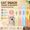 Cat Snack Creamy Treat Kucing Wet Food Lickable Chicken Salmon Tuna Beef 15g x4