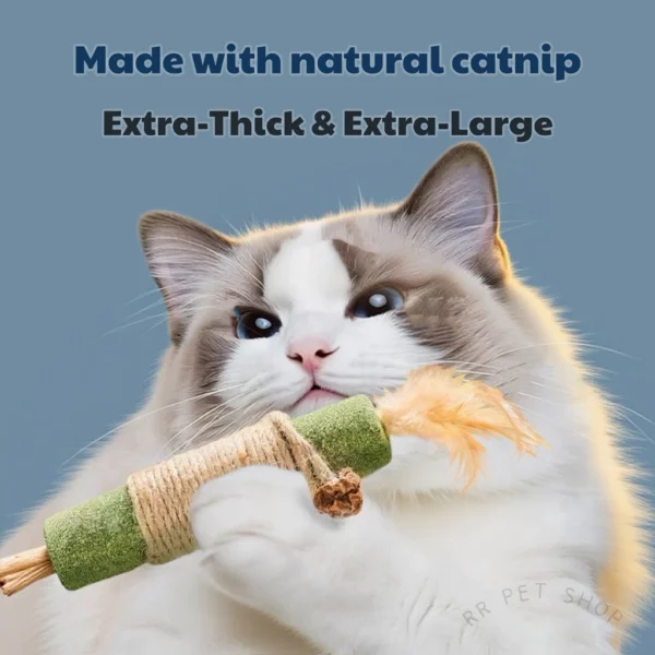 my-11134207-820la-mja77pe8gf0l83.webp Jumbo Catnip Stick Cat Toy Cat Molar Stick Cat Teething Stick Cat Lollipop Licking Fun Teasing Cat Snacks Treats