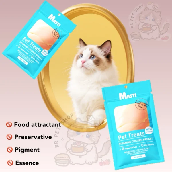 my-11134207-820lb-mehk31f7v5dsf6.webp Steamed Chicken Breast 40g Cat Dog Juicy Dada Ayam Kucing Stim