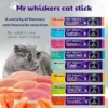 Mr whiskers Cat Treat Cat Wet Food Stick Creamy Cat Stick Cat Snack High Nutrition Vitamin Makanan Kucing Snek Kucing