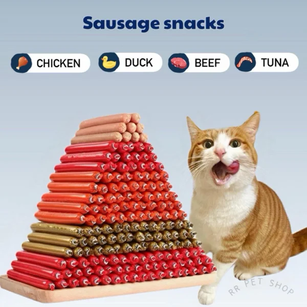 Cat Food Dog Food 15g Makanan Kucing Murah Cat Treat Stick Dog Snack Cat Snack Sesej dog sausage Snack Kucing