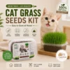 Cat Grass Seeds Kit   Indoor Growing Pet Grass   Hairball Control   Fresh Breath   Easy Grow for Cats